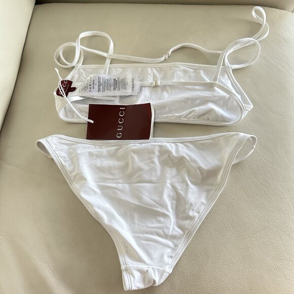 NWT GUCCI Sparkling Swimwear Swimsuit Jersey Bikini Set SZ L 100% Authentic - Picture 7 of 11